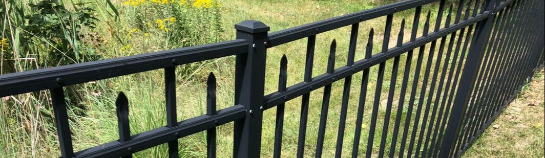 black aluminum fence spear top naperville fence company